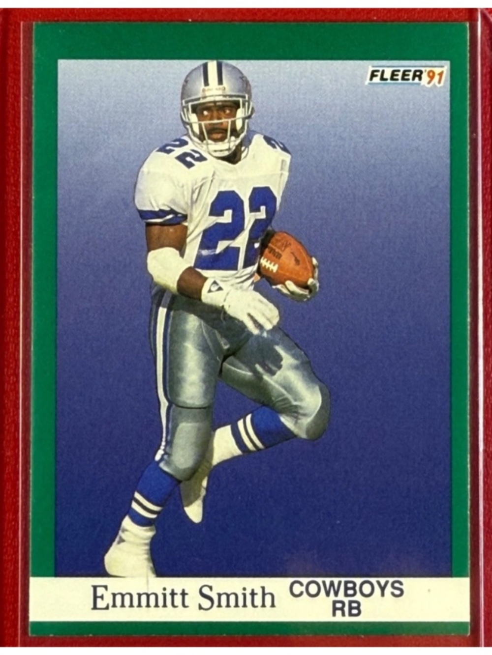 Emmitt Smith 1991 Fleer Dallas Cowboys NFL Football Card